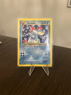 Pokemon TCG Feraligatr Neo Genesis Holo Unlimited Rare Card 4/111 - Image 1