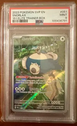 PSA 9 Snorlax 051 Sv: Scarlet & Violet Promo Cards Holo - Mint - Fast Ship - Image 1