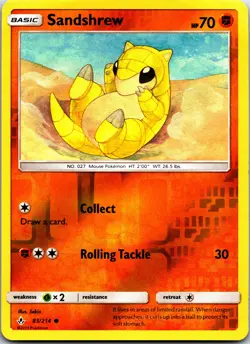 Sandshrew Reverse Holo Classic Collection CL Trading Card Game Classic 008/034 N - Image 1