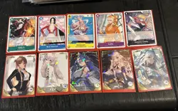 10 Anime Goddess Story And One Piece Waifu Trading Card Lot 1 NM Rares Included - Image 1