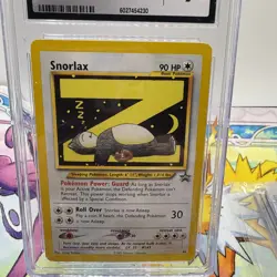 CGC 9 GEM MINT Snorlax 49 Black Star Promo Pokemon Card 2002 WOTC Pokemon League - Image 3