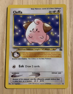 2001 CLEFFA BLACK STAR PROMO #31 POKEMON TCG NM - Image 1