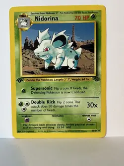 Pokemon TCG - NIDORINA - 1ST EDITION - 40/64 - WOTC JUNGLE (1999) - VINTAGE - Image 1