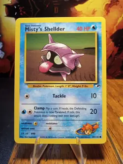 2000 Pokemon Gym Heroes Misty's Shellder #89 Extremely LP - Image 1