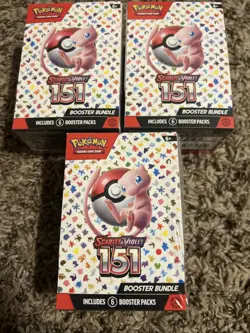 Pokemon TCG Scarlet and Violet 151 Booster Bundle Lot of 3 - Image 1