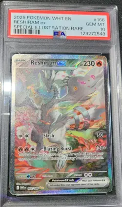 Pokemon TCG Reshiram EX White Flare Psa 10 Special Illustration Rare 166/086 - Image 1