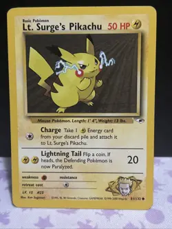 Pokemon - Gym Heroes Lt. Surge's Pikachu 81/132 LP - Image 1