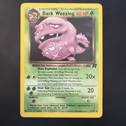 Pokemon Vintage Non Holo Rare Dark Weezing Team Rocket 31/82 WotC - Image 1
