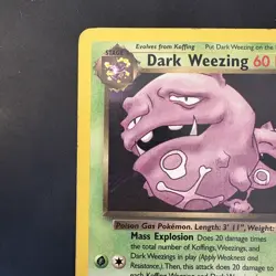 Pokemon Vintage Non Holo Rare Dark Weezing Team Rocket 31/82 WotC - Image 2