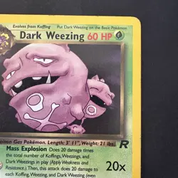 Pokemon Vintage Non Holo Rare Dark Weezing Team Rocket 31/82 WotC - Image 3