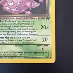 Pokemon Vintage Non Holo Rare Dark Weezing Team Rocket 31/82 WotC - Image 5