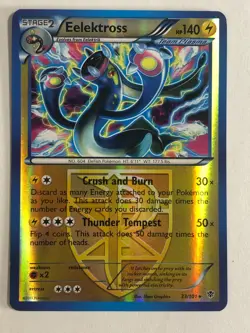 Pokemon TCG Plasma Blast Reverse Holographic Eelektross 33/101 Light Played - Image 1