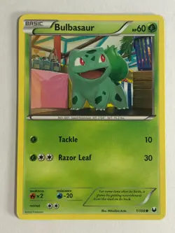 Pokemon TCG Dark Explorers Bulbasaur 1/108 Light Played - Image 1