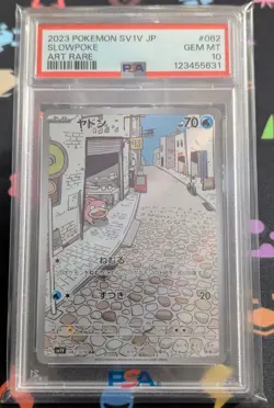 PSA10 Slowpoke 082 Art Rare 2023 Pokemon Japanese Sv1v-Violet Ex ??? AR - Image 1