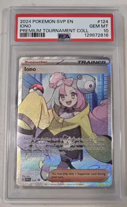 2024 POKEMON SVP EN-SV BLACK STAR PROMO IONO PREMIUM TOURNAMENT COLL PSA 10 - Image 1