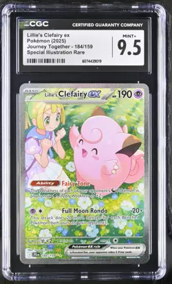 2025 Pokemon Scarlet & Violet Lillie's Clefairy ex #184/159 SIR CGC 9.5 - Image 1