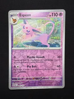 Espeon 086/197 Reverse Holo Uncommon LP-NM - Pokemon TCG S&V Obsidian Flames OBF - Image 1