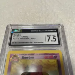 Slowbro Fossil 1999 Pokemon TCG Set 43/62 CGC7.5 - Image 2