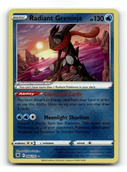Radiant Greninja 046/189 Radiant Rare Astral Radiance Pokemon Near Mint - Image 1