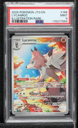 Lycanroc Illustration Rare Pokemon Journey Together JTG PSA 9 MINT - Image 1