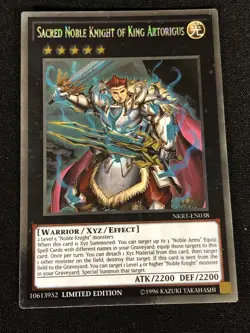 Yugioh Sacred Noble Knight of King Artorigus NKRT-EN038 Platinum (NM) - Image 1