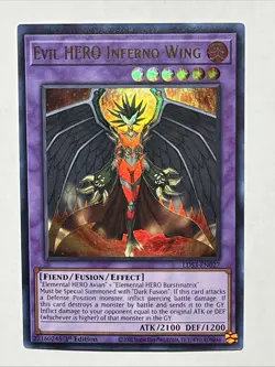 Evil HERO Inferno Wing LDS3-EN027 Ultra Rare YuGiOh - Image 2