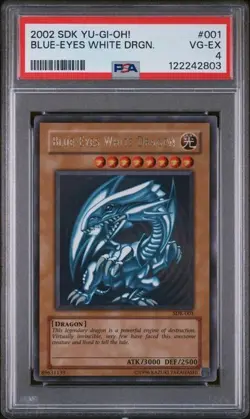 Blue-Eyes White Dragon SDK-001 Starter Deck: Kaiba Unlimited PSA GRADED VG-EX 4 - Image 1