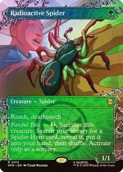 MTG Radioactive Spider (Borderless) Foil NM Marvel's Spider-Man Magic 212 - Image 1