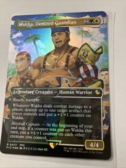 MTG Wakka, Devoted Guardian MINT Borderless Chocobo Track FOIL Final Fantasy EDH - Image 1