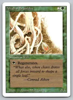 MTG Magic: The Gathering Wall of Brambles Revised Edition Green LP - Image 1