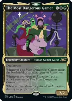 The Most Dangerous Gamer (Showcase) (Galaxy Foil) Unfinity NM Foil - Image 1