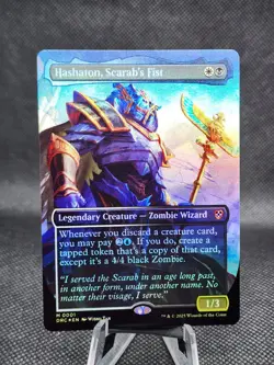 MTG - [FOIL] Hashaton, Scarab's Fist (Borderless) - Aetherdrift - Image 1