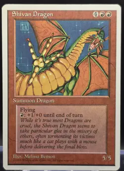 Shivan Dragon Core Set 4th Edition Regular Rare NM/M+ - Image 1