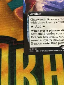 C5235 MAGIC MTG COMMANDER MASTERS GATEWATCH BEACON #0754 NM RARE BORDERLESS - Image 4