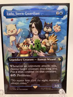 Lulu, Stern Guardian (Borderless) (Chocobo Track Foil) Final Fantasy MTG - Image 1