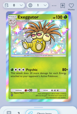 Pokemon TCG POCKET - Exeggutor Shiny 1?, Celestial Guardians, English - Image 1