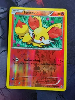 Pokemon TCG 2015 XY Breakthrough Reverse Holo Fennekin 25/162 NM - Image 1