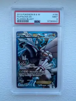 2013 POKEMON BLACK & WHITE PLASMA BLAST #100 FULL ART/PALKIA EX PSA 9 - Image 1