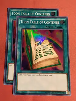 Yu-Gi-Oh! Toon Table of Contents (x2) 1st Ed. DASA-EN043 SR - Unplayed Mint+ - Image 1