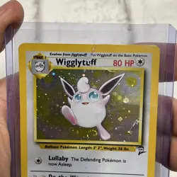 Pokemon Card Wigglytuff Base Set 2 19/130 Holo Rare WOTC TCG HP Heavily Played - Image 3