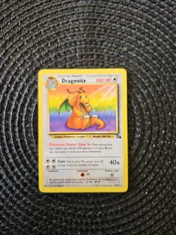 1999 Pokemon Fossil Base Set Dragonite Card Non Holo Rare 19/62 - Image 5