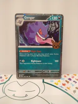 GENGAR 57/091 TRICK OR TRADE Stamp Paldean Fates HOLO Pokemon Card COMBIN SHIP B - Image 1