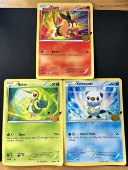 Pokemon First Partner Pack “Unova” - 25th Anniversary - Jumbo Card Set of 3 - Image 1