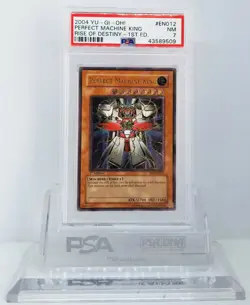 YUGIOH 1ST ED RDS-EN012 PERFECT MACHINE KING ULTIMATE RARE CARD PSA 7 NM #* - Image 1