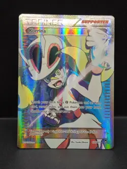 Pokemon TCG XY Furious Fists Korrina 111/111 Full Art Ultra Rare Holo Card - Image 1