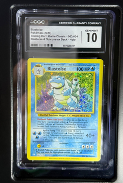 CGC 10 Blastoise 003/034 CLB Trading Card Game Classic Deck Pokemon Gem Mint - Image 2
