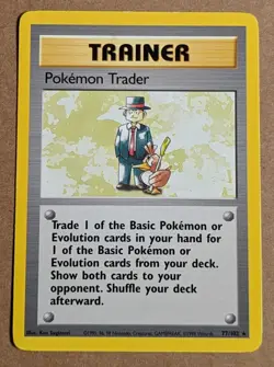 Pokemon Trader (77/102) - Base Set Pokemon Card - Rare - Image 1