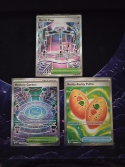 Pokemon Card Lot Battle Cage Mystery Garden Buddy Buddy Poffin Full Art Trainers - Image 1
