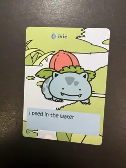 Pokiebubies 1st Edition Fan Art Ivie Pokemon Ivysaur #27 Card Non Holo - Image 1