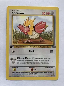 Spearow 62/64 - Jungle 1st Edition - Pokemon Card MP - Image 1